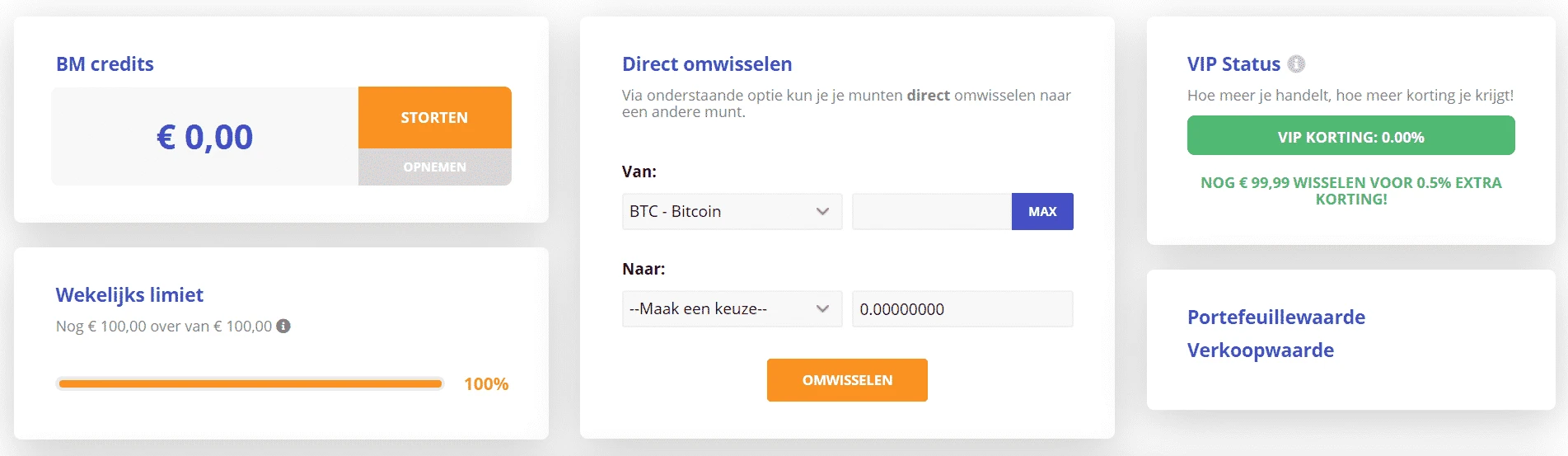 BCM dashboard