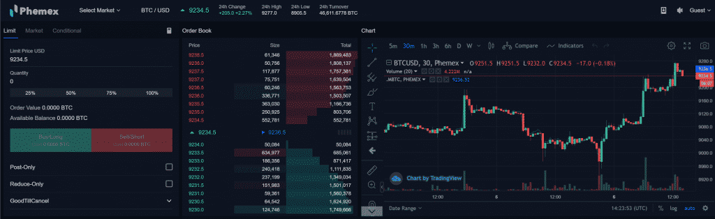 Phemex Dashboard