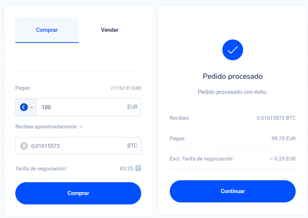 Realizar una orden de compra en Bitvavo