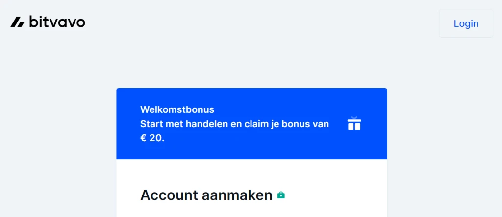 Bitvavo account aanmaken met bonus 