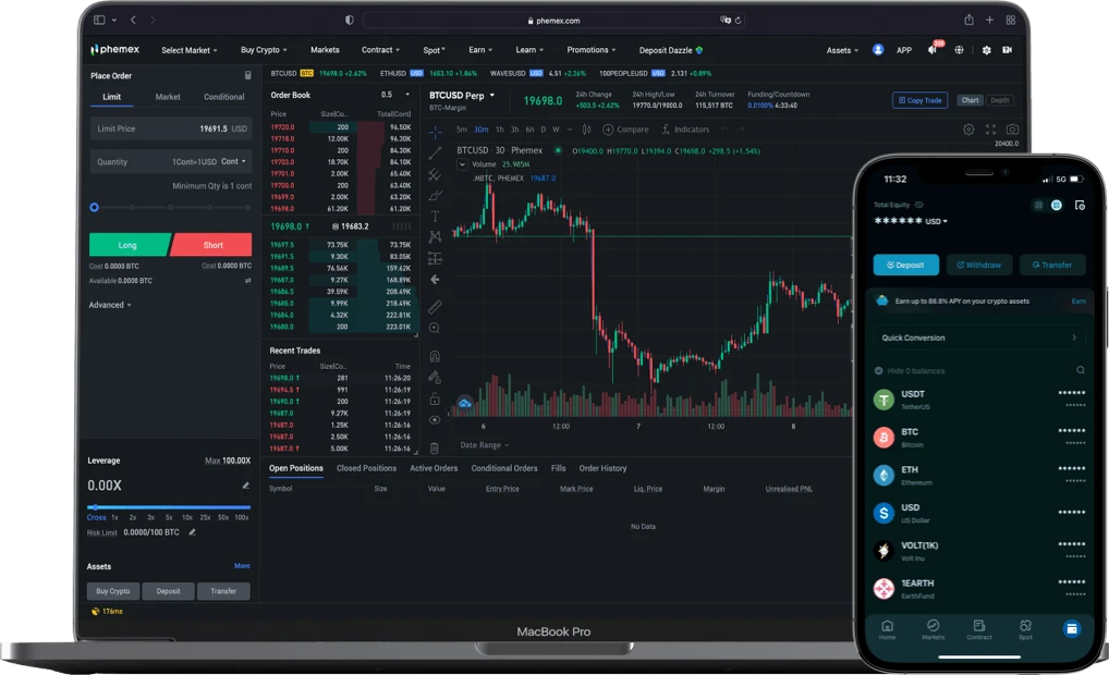 Phemex trading platform